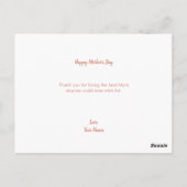 母最高の母の日にフローラ母の日 ポストカード (裏面)