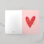 母最高の母の日に必モダンず手に入れる母 箔グリーティングカード (外側レイダウン)