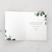 母最高の母の日に重ねて写真 箔グリーティングカード (内側レイダウン)