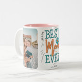 母最高の母の日に2つのフォトマザーズ ツートーンマグカップ (正面左)