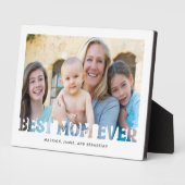 母最高の母の日のギフト写真 フォトプラーク (側面)
