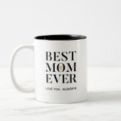 母最高の母の日のコーヒーマグ ツートーンマグカップ (左)