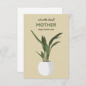 母最高の母の日のサンキューカード サンキューカード (正面/裏面)