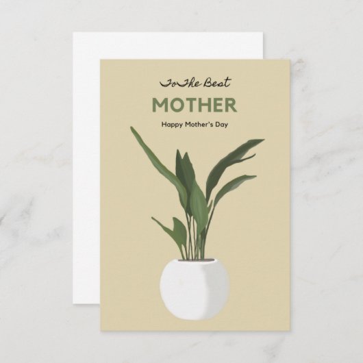 母最高の母の日のサンキューカード サンキューカード (正面/裏面)