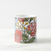 母最高の母の日のフローラ コーヒーマグカップ (中央)