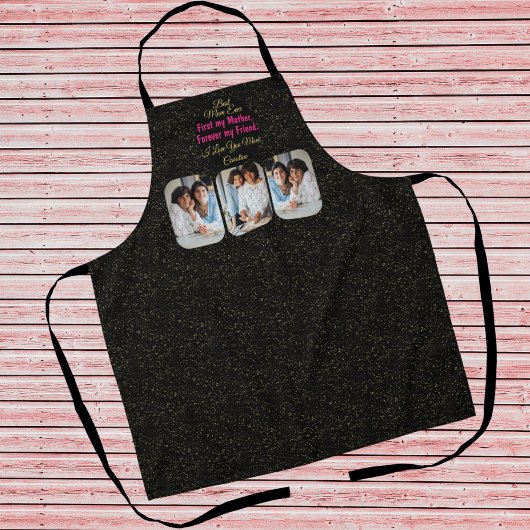 母最高の母の日の写真のコラージュモダン母の日 エプロン