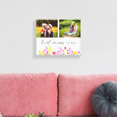 母最高の母の日の写真コラージュフローラ キャンバスプリント (インサイチュ (リビング))