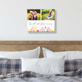 母最高の母の日の写真コラージュフローラ キャンバスプリント (インサイチュ (寝室))