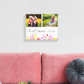 母最高の母の日の写真コラージュフローラ キャンバスプリント (インサイチュ (リビング))