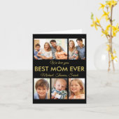 母最高の母の日の写真コラージュ カード (黄色い花)