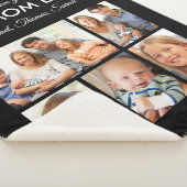 母最高の母の日の写真コラージュ シェルパブランケット (3/4)