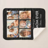 母最高の母の日の写真コラージュ シェルパブランケット (正面(横))