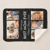 母最高の母の日の写真コラージュ シェルパブランケット (正面(横))