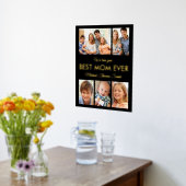 母最高の母の日の写真コラージュ 箔ポスター (レイダウン (キッチン))
