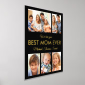 母最高の母の日の写真コラージュ 箔ポスター (レイダウン)