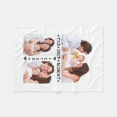 母最高の母の日の家族3 Photo Collage フリースブランケット (正面(横))