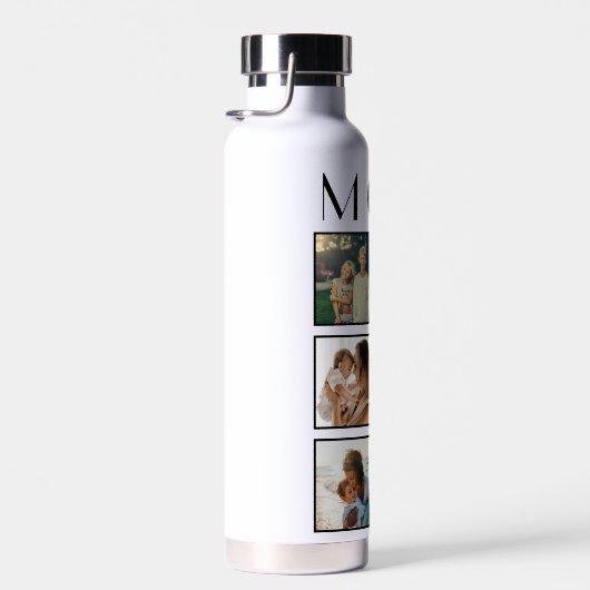 母最高の母の日の家族6写真コラージュ ウォーターボトル (右面)