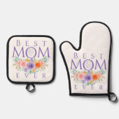 母最高の母の日の引用文 鍋つかみ&鍋敷きセット (正面)