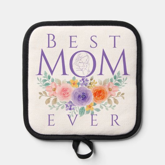 母最高の母の日の引用文 鍋敷き (正面)