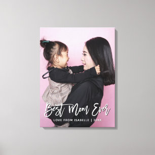 母最高の母の日の形見パーソナライズされた写真 キャンバスプリント