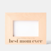 母最高の母の日の形見 レーザー彫刻フレーム (正面)