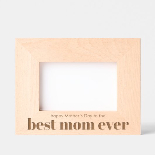 母最高の母の日の形見 レーザー彫刻フレーム (正面)