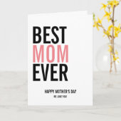 母最高の母の日の挨拶カード カード (黄色い花)