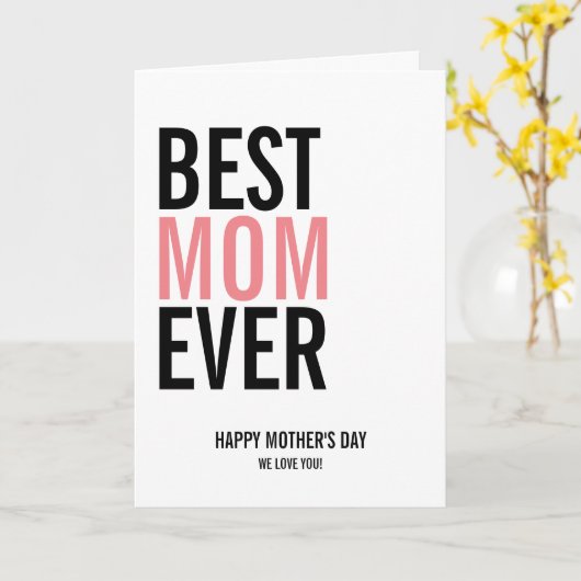 母最高の母の日の挨拶カード カード (黄色い花)