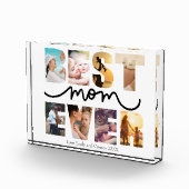 母最高の母の日の文字の形の写真 フォトブロック (右)