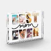 母最高の母の日の文字の形の写真 フォトブロック (左)