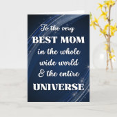 母最高の母の日の星のテーマ カード (黄色い花)