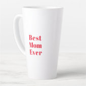 母最高の母の日の誕生日ギフトセラミック カフェラテマグ (左アングル)