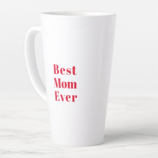 母最高の母の日の誕生日ギフトセラミック カフェラテマグ (左アングル)