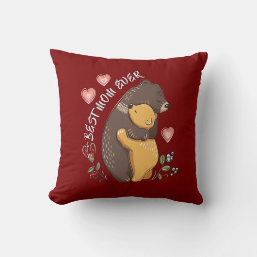 母最高の母の日の贈り物のアイディアピロー クッション (正面)