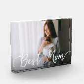 母最高の母の日の贈り物の写真カスタム フォトブロック (左)