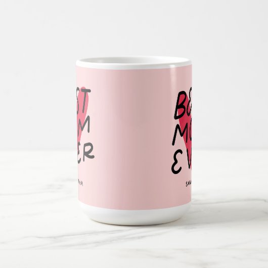 母最高の母の日を常に手モダン入れ コーヒーマグカップ (中央)