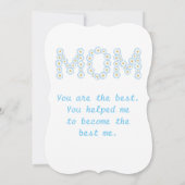 母最高の母の日カード (裏面)