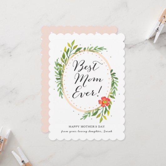 母最高の母の日カード カード (正面/裏面インサイチュ)