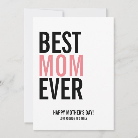 母最高の母の日カード カード (正面)
