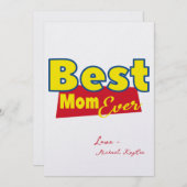 母最高の母の日カード 招待状 (正面/裏面)