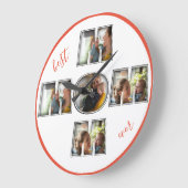 母最高の母の日ギフト3写真切り出し ラージ壁時計 (傾斜)