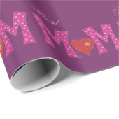 母最高の母の日パープル包装紙 ラッピングペーパー (ロールコーナー)