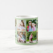 母最高の母の日フォトグリーン コーヒーマグカップ (中央)