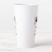 母最高の母の日フローラパーソナライズされた カフェラテマグ (正面)