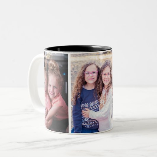 母最高の母の日写真コーヒーマグ ツートーンマグカップ (正面左)