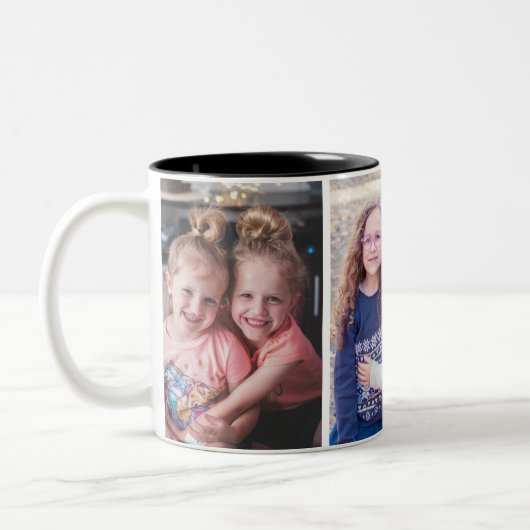 母最高の母の日写真コーヒーマグ ツートーンマグカップ (左)