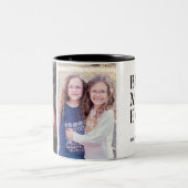 母最高の母の日写真コーヒーマグ ツートーンマグカップ (中央)