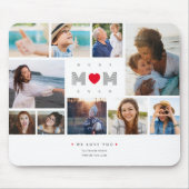 母最高の母の日10写真コラージュ マウスパッド (正面)