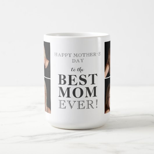 母最高の母の日2写真コラージュ コーヒーマグカップ (中央)