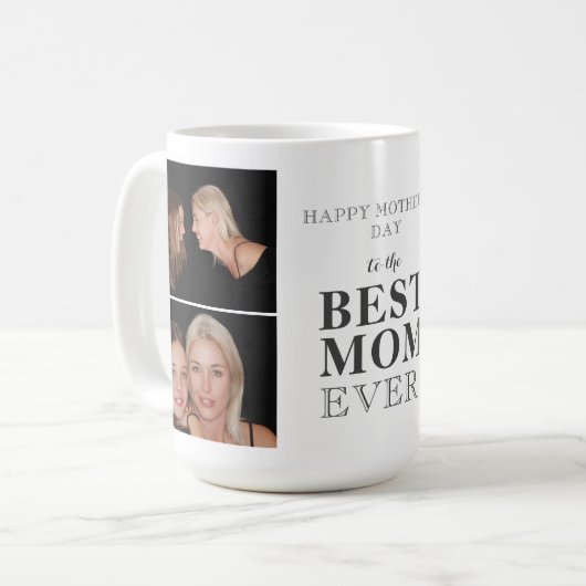 母最高の母の日2写真コラージュ コーヒーマグカップ (正面左)